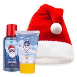 Männer Geschenkset Dose SANTA & YETI – Duschgel, Aftershave & Weihnachtsmütze