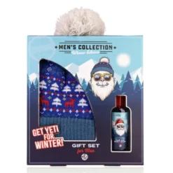 Männer Geschenkset GET YETI FOR WINTER, Duschgel & Wintermütze XMAS