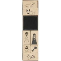 Motiv Holzstempel Set HEILIGE FAMILIE + Stempelkissen