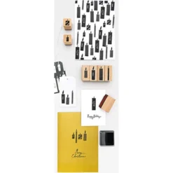 Motiv Holzstempel Set KERZEN + Stempelkissen