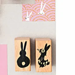 Motiv Holzstempel Set Ostern + Stempelkissen