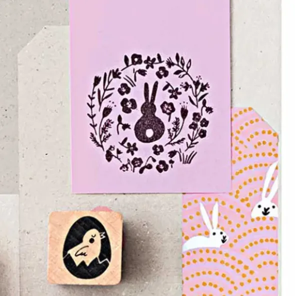 Motiv Holzstempel Set Ostern + Stempelkissen