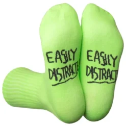 Motivsocken Hotdog - Spruchsocken "Easily Distracted"