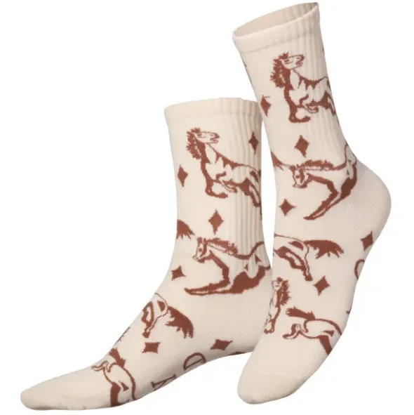 Motivsocken Pferde - Spruchsocken "Stay wild"