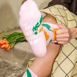 Motivsocken Tulpen - Spruchsocken