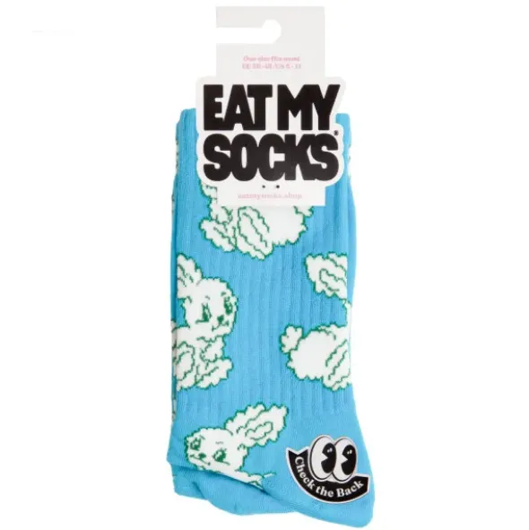 Motivsocken Wolkenhasen - Spruchsocken "On my way"
