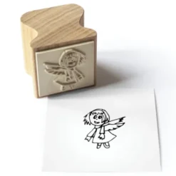 Motivstempel Happi Stamps - Holzstempel Engel Luzie