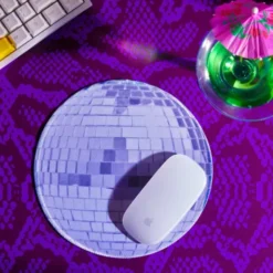 Mousepad Disco Rocks - rund Ø 21cm, Diskokugel