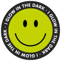 Mousepad Happy Face - rund Ø 21cm, leuchtet im Dunkeln