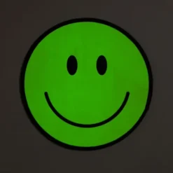 Mousepad Happy Face - rund Ø 21cm, leuchtet im Dunkeln