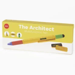 Multifunktionsstift The Architekt bunt - Kugelschreiber mit Wasserwaage, Stylus, Bits & Lineal