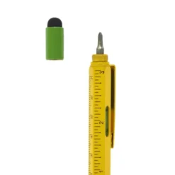 Multifunktionsstift The Architekt bunt - Kugelschreiber mit Wasserwaage, Stylus, Bits & Lineal
