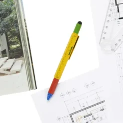 Multifunktionsstift The Architekt bunt - Kugelschreiber mit Wasserwaage, Stylus, Bits & Lineal