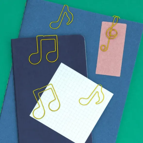 Musiknoten Büroklammern, gold 5 Stück
