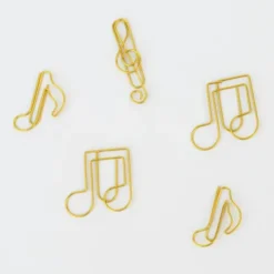 Musiknoten Büroklammern, gold 5 Stück