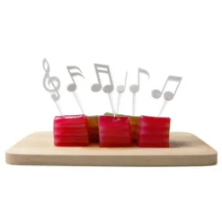 Musiknoten Party-Piekser MELODELICIOUS 6er-Set - weiß