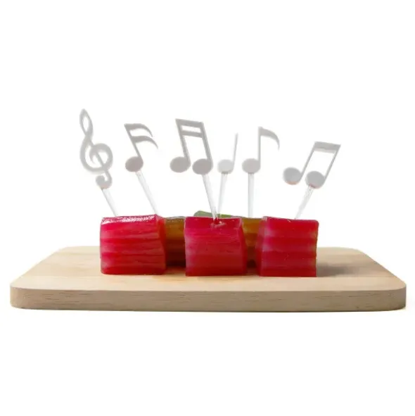 Musiknoten Party-Piekser MELODELICIOUS 6er-Set - weiß