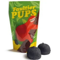 Naschbeutel Faultier Pups - Marshmallows schwarz