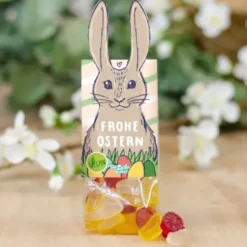 Naschbeutel Frohe Ostern - Fruchtgummis Vegan