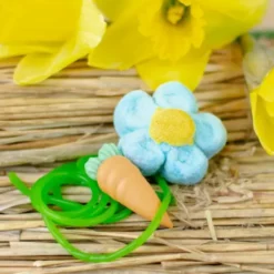 Naschbeutel Osterhasen Futter - Fruchtgummischnur & Marshmallowblume
