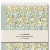 Notizbücher 2er-Set A5 liniert – Notizhefte im Blumendesign gold grün & geprägter Struktur
