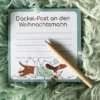 Notizblock mit Stift - Dackel-Post an den Weihnachtsmann