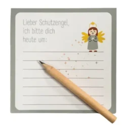 Notizblock mit Stift - Schutzengel, ich bitte dich heute um