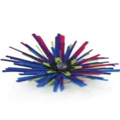 Notizblock Zupf mit 3D Blume blau - Merkblock 21 x 10 cm mit Papierblüte auf Saugnapf