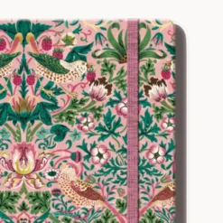 Notizbuch Blumen A5 liniert mit Goldschnitt – Hardcover mit floralen Design & geprägter Struktur No. 3