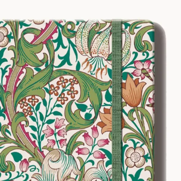 Notizbuch Blumen A5 liniert mit Goldschnitt – Hardcover mit floralen Design & geprägter Struktur No. 4