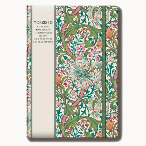 Notizbuch Blumen A5 liniert mit Goldschnitt – Hardcover mit floralen Design & geprägter Struktur No. 4