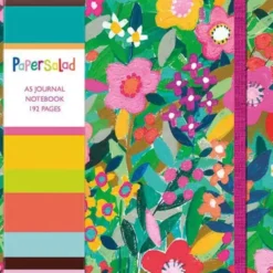 Notizbuch DIN A5 liniert mit 192 Seiten – Notizheft im bunten Blumendesign
