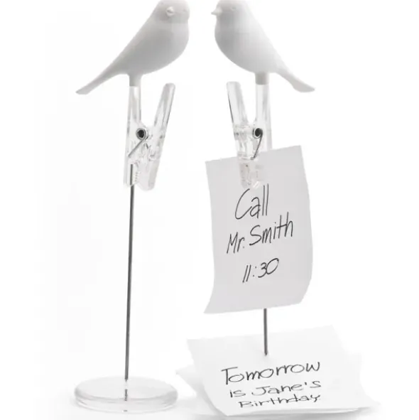 Notizhalter Spatz / Note Sparrow weiß