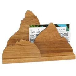 Notizsammler Zettelherberge – Notizhalter aus Holz mit verschiebbaren Bergen