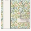 Notizset DIN A5 mit Blumenmotiv grün - mit Notizblock, Haftnotizen und Bleistift