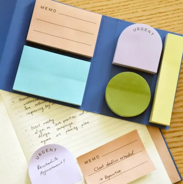Notizzettel Set STICKY NOTES - 5 Haftnotizzettel je 70 Blatt