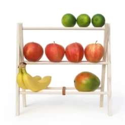 Obstregal Holz 3 Ebenen – FRUITS ON AIR für lange frisches Obst