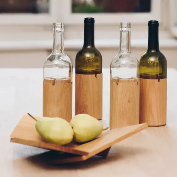 Obstschale OH LÀ LÁ aus Eichenholz – magnetische Servierschale zerlegbar