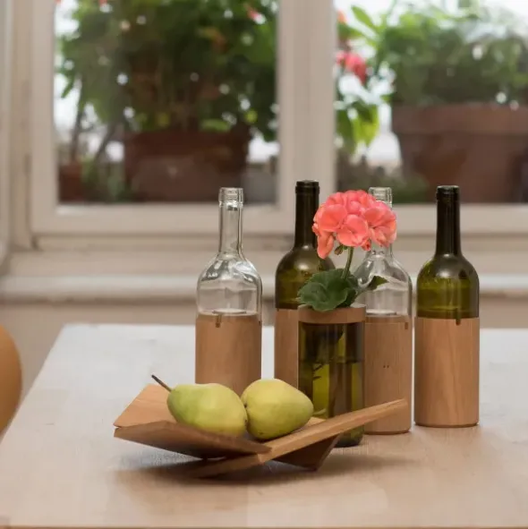 Obstschale OH LÀ LÁ aus Eichenholz – magnetische Servierschale zerlegbar