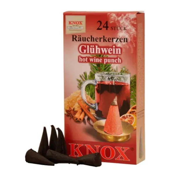 Original Räucherkerzen GLÜHWEIN, 24 Räucherkegel