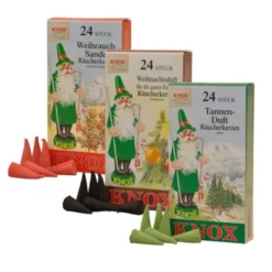 Original Räucherkerzen WEIHNACHTSDÜFTE 3er-Set a 24 Räucherkegel
