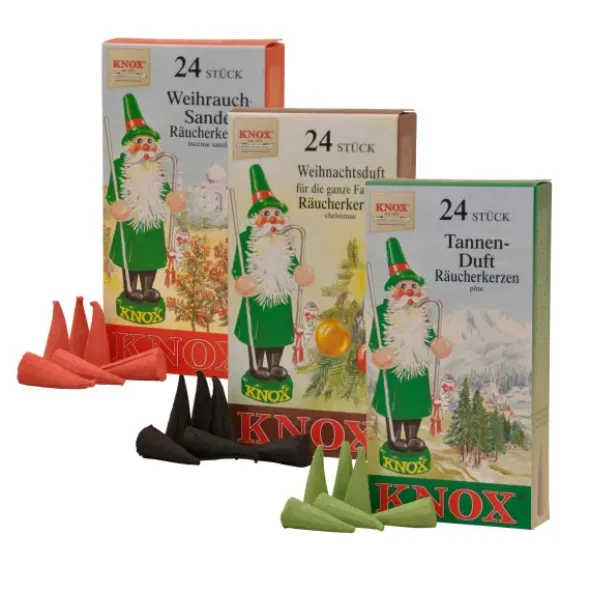 Original Räucherkerzen WEIHNACHTSDÜFTE 3er-Set a 24 Räucherkegel