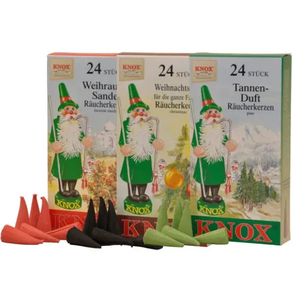 Original Räucherkerzen WEIHNACHTSDÜFTE 3er-Set a 24 Räucherkegel