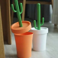 Papierkorb CACTRASH - Kaktusmülleimer orange-grün