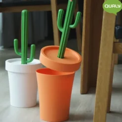 Papierkorb CACTRASH - Kaktusmülleimer orange-grün