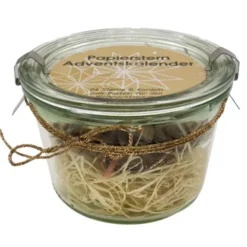 Papierstern Adventskalender - im Weckglas
