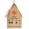 Papphaus Kleine Apotheke mit Mundschutz