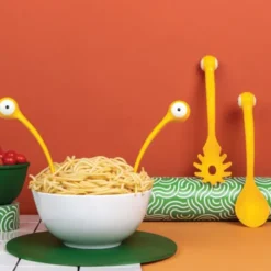 Pastalöffel Monster gelb – Servierlöffel für Spaghetti