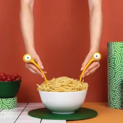 Pastalöffel Monster gelb – Servierlöffel für Spaghetti