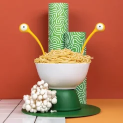 Pastalöffel Monster gelb – Servierlöffel für Spaghetti